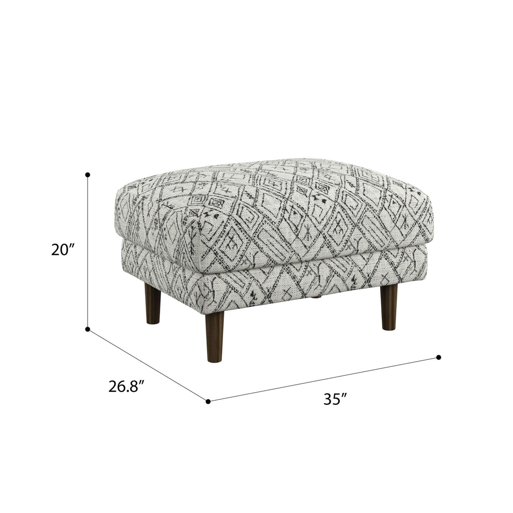 Abstract Ottoman - Black by Unique Piece Furniture