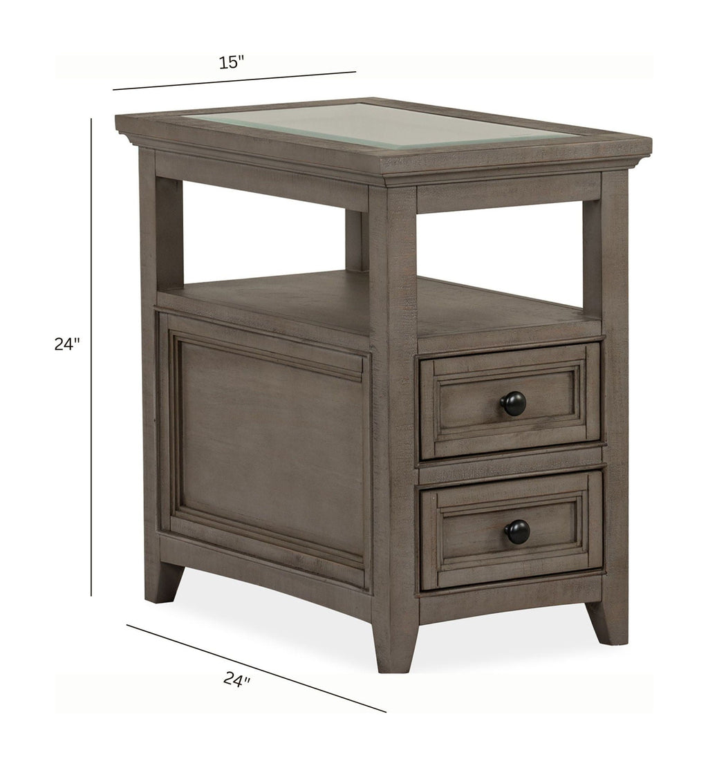 Paxton Place - Chairside End Table - Dovetail Gray by Unique Piece Furniture