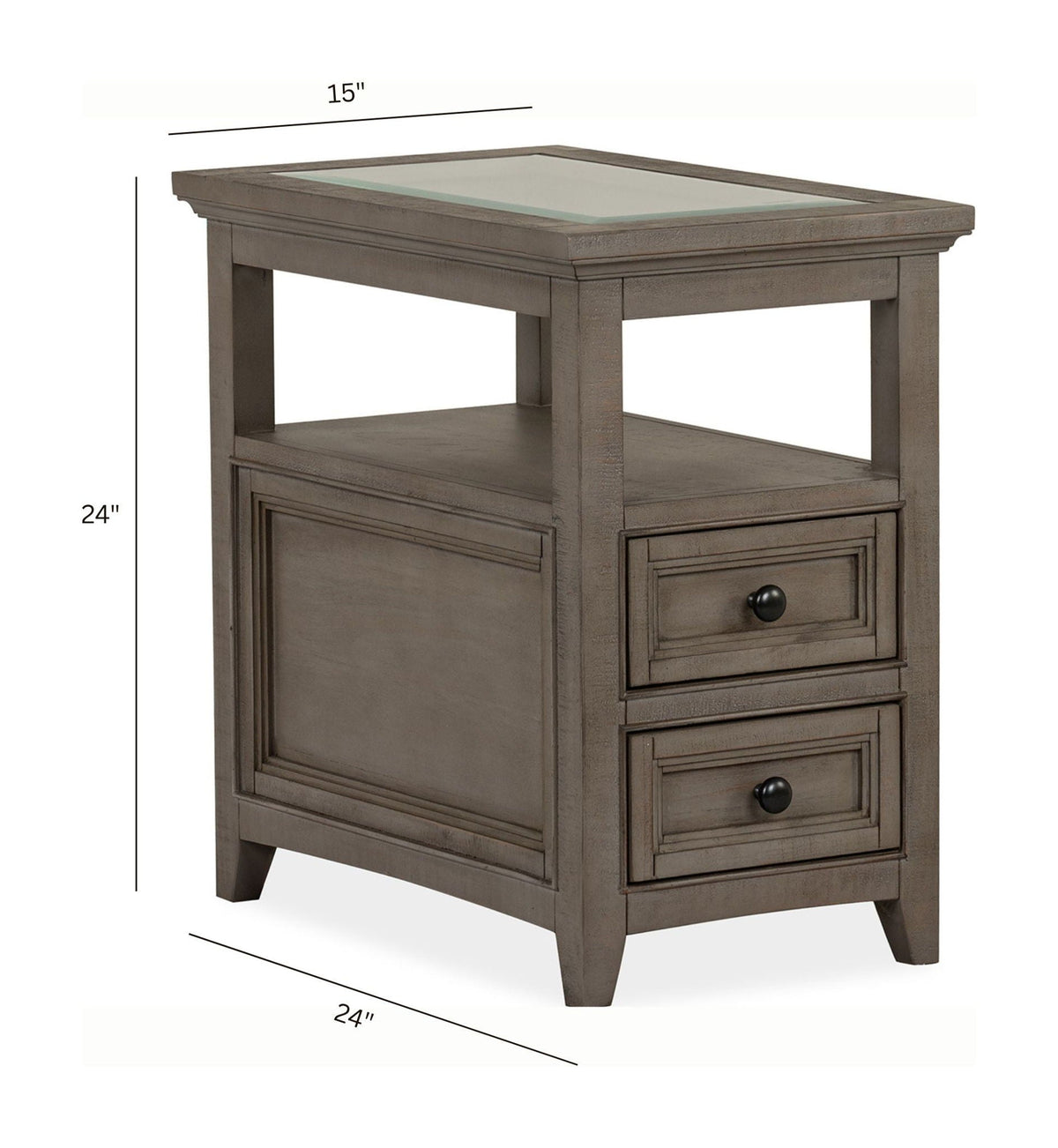 Paxton Place - Chairside End Table - Dovetail Gray by Unique Piece Furniture