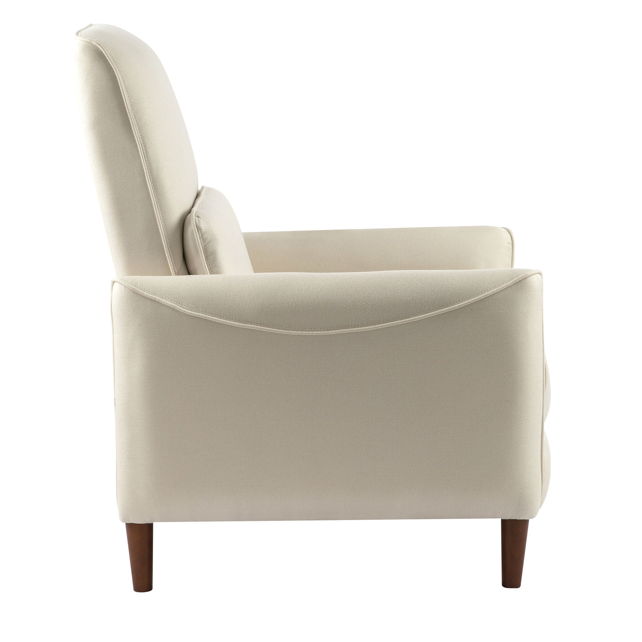 Upholstered Push Recliner Chair With Rubber Wood Legs For Living Room by Unique Piece Furniture