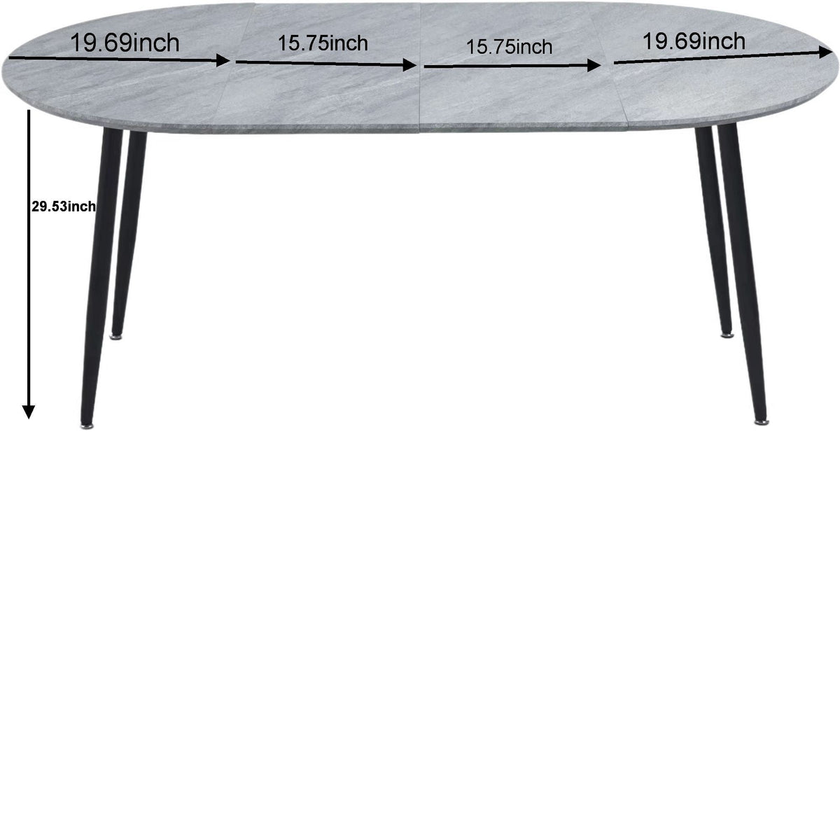 Extensible Table, Dining Table, Office Table, Coffee Table Metal Leg by Unique Piece Furniture