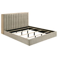 Arielle Eastern King Bookcase Panel Storage Bed Light Oak by Unique Piece Furniture