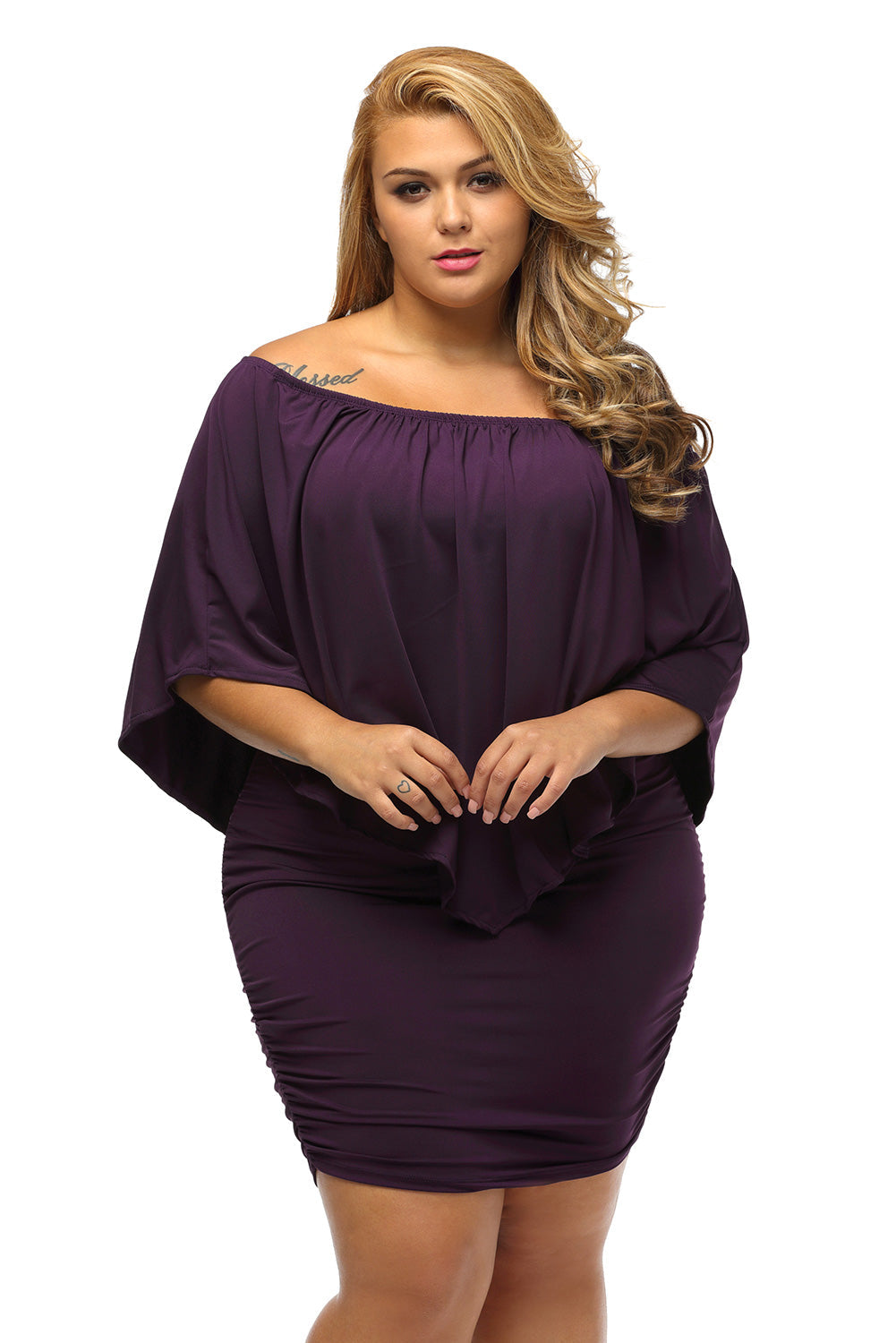 Plus size Dressing Layered Fiery Red Mini Poncho Dress by Wild and Free Boutique