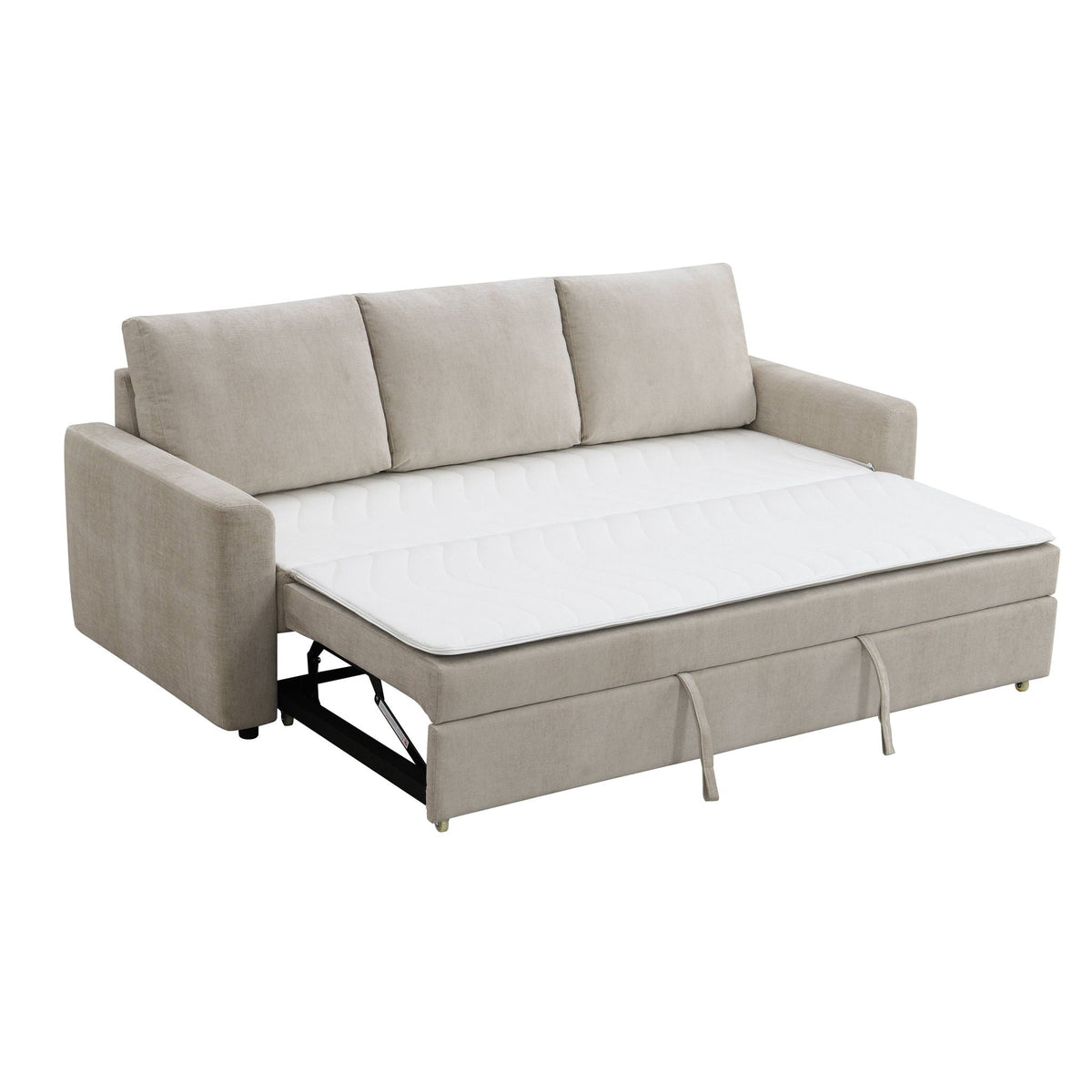 Leira - Linen Pull Out Sleeper Sofa - Beige by Unique Piece Furniture