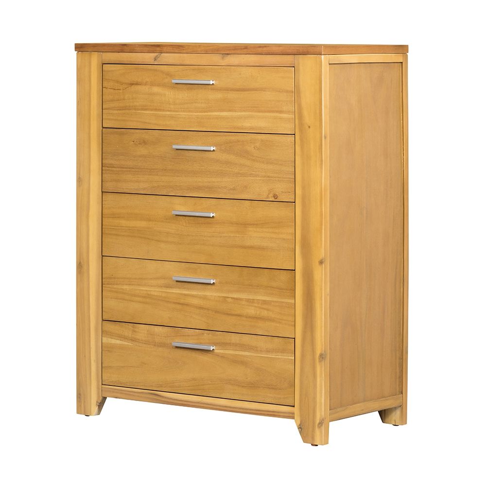 5 Drawer Dresser - Natural Wood / Brown by Unique Piece Furniture