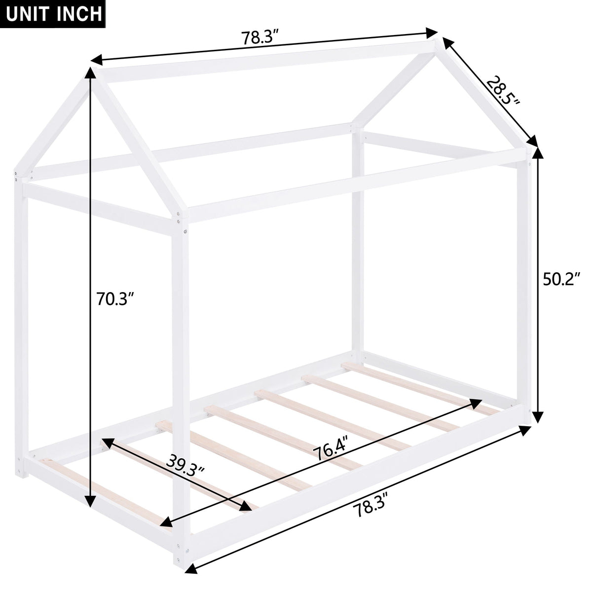 Wooden House Shaped Bed by Unique Piece Furniture
