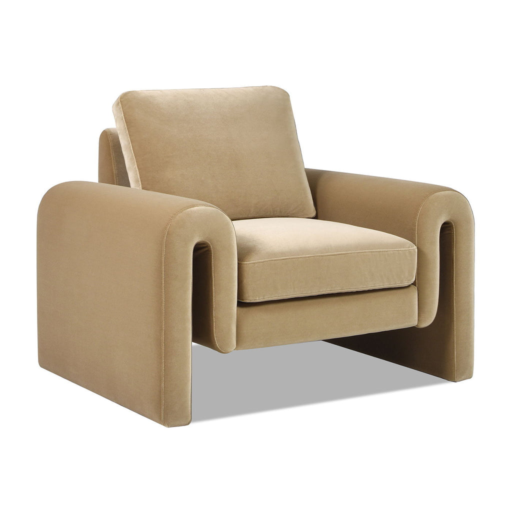 Mason - Arched Arm Chair - Camel Brown Beige by Unique Piece Furniture