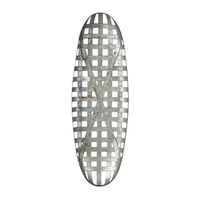 Metal Wall Art With Grid Pattern - Silver by Unique Piece Furniture
