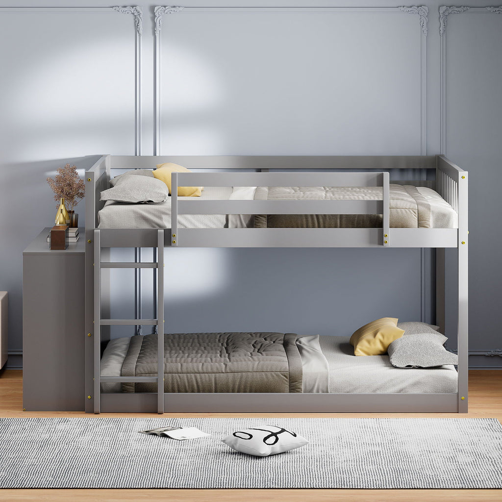 Bunk Bed With 4 Drawers And 3 Shelves by Unique Piece Furniture