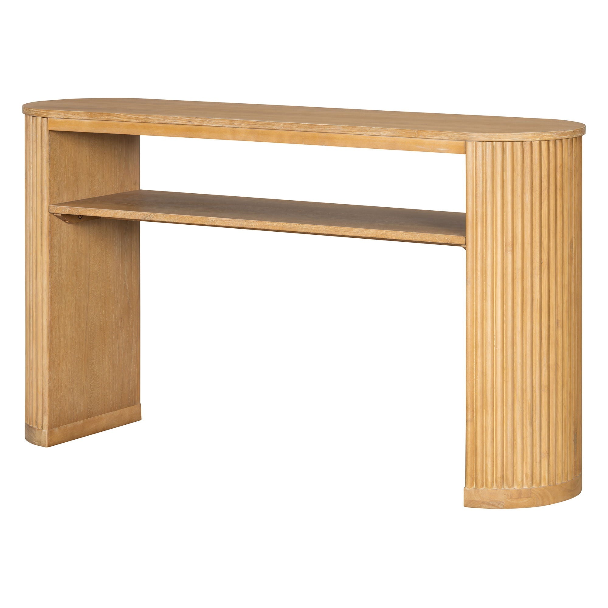 Console Table With Fluted Legs, Open Shelf by Unique Piece Furniture