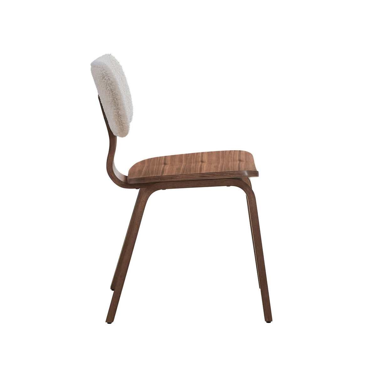 Casson - Boucle 7 Walnut Side Chair (Set of 2) - White / Walnut by Unique Piece Furniture