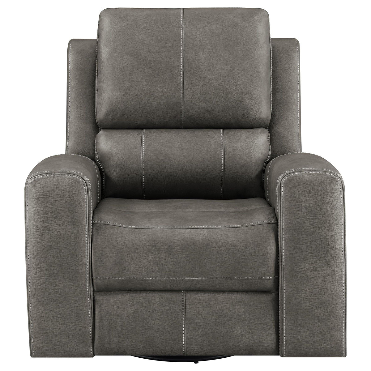 Brickston Triple Power Swivel Glider Recliner Charcoal by Unique Piece Furniture