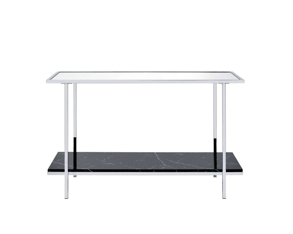 Angwin - Mirrored Faux Marble Console Table - Multi by Unique Piece Furniture