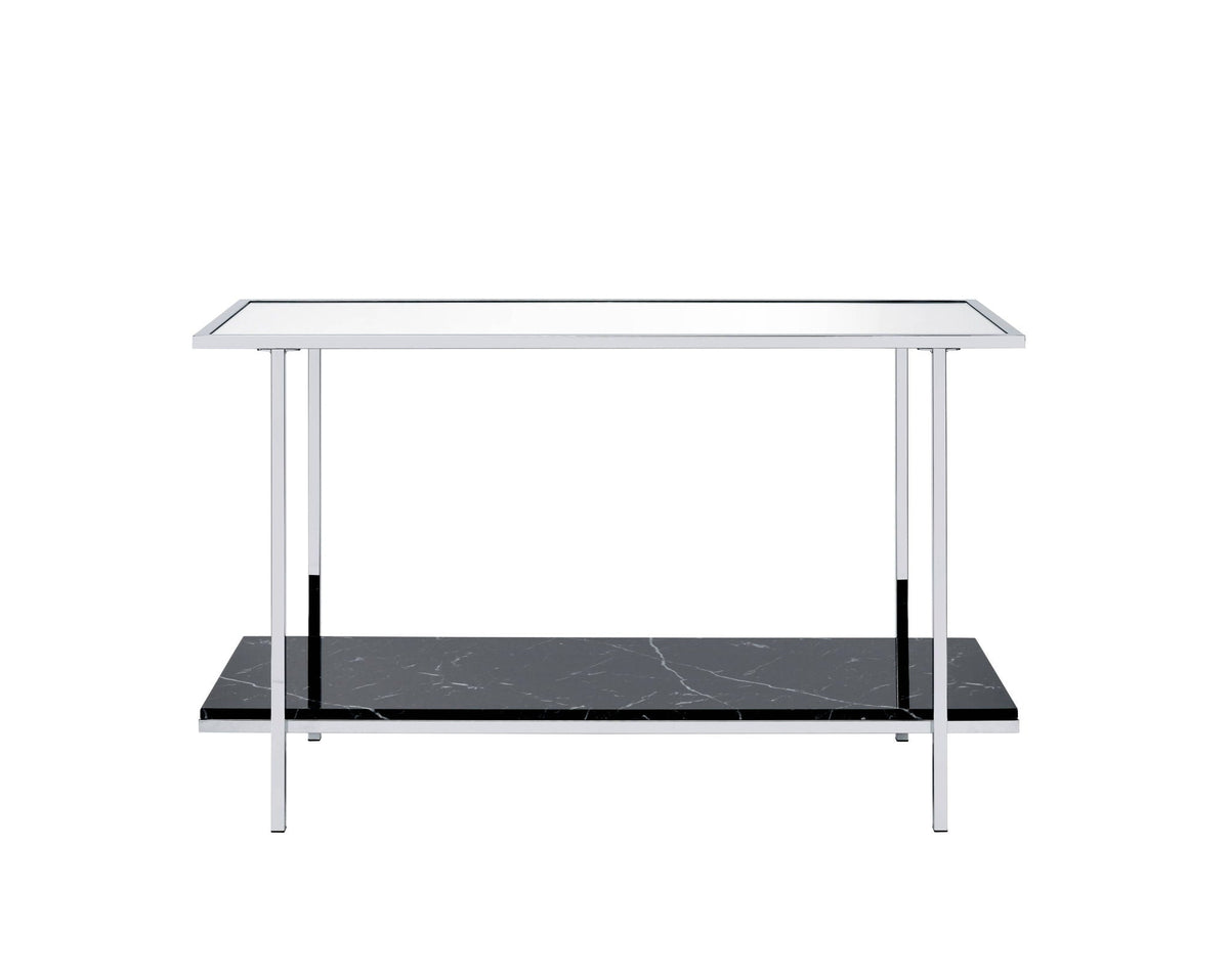 Angwin - Mirrored Faux Marble Console Table - Multi by Unique Piece Furniture