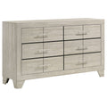 Trenton 6-drawer Bedroom Dresser Rustic Cream by Unique Piece Furniture