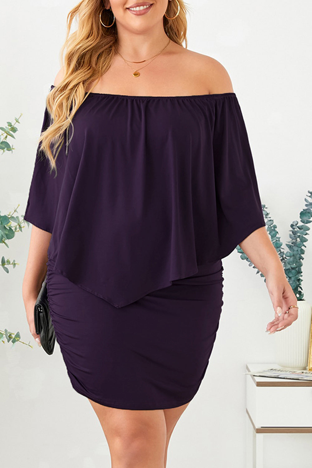 Plus size Dressing Layered Fiery Red Mini Poncho Dress by Wild and Free Boutique