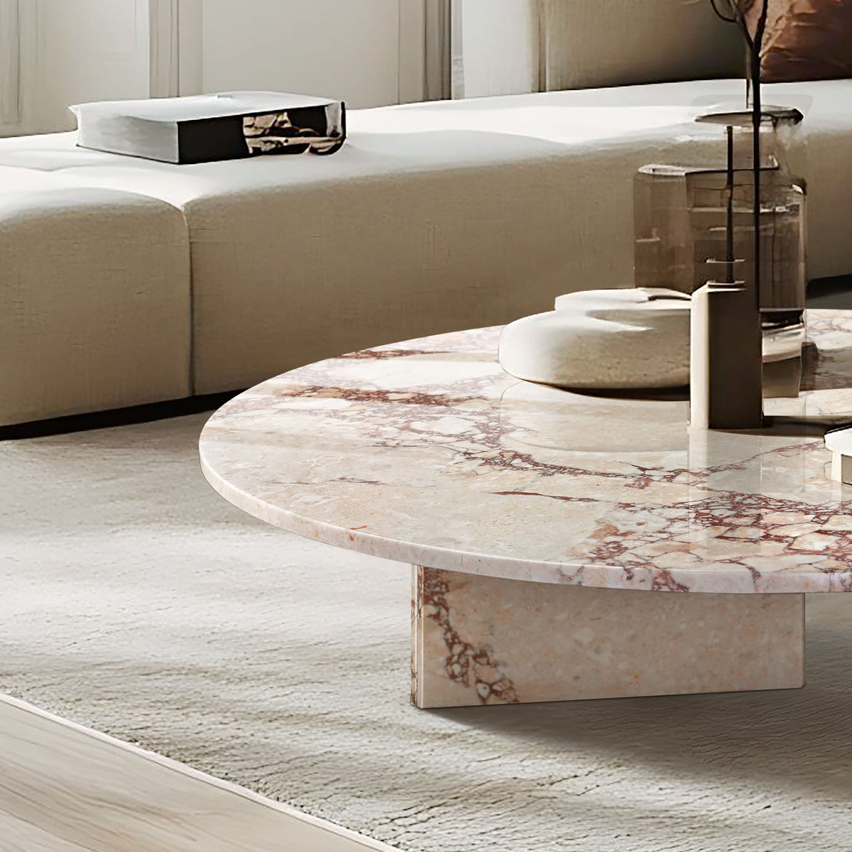 Luxury Coffee Table With Unique Veining, Unique Stone Design by Unique Piece Furniture