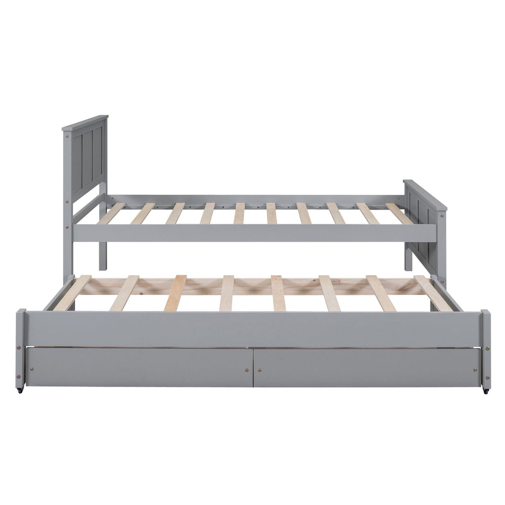 Platform Bed With Trundle And Drawers by Unique Piece Furniture