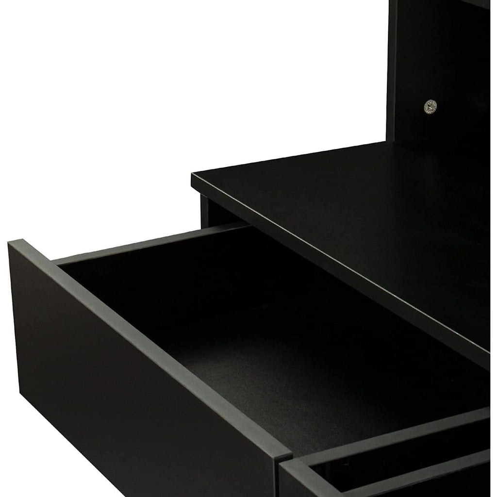 Black Vanity Set With 10 Lights For Bedroom Storage by ShipItFurniture