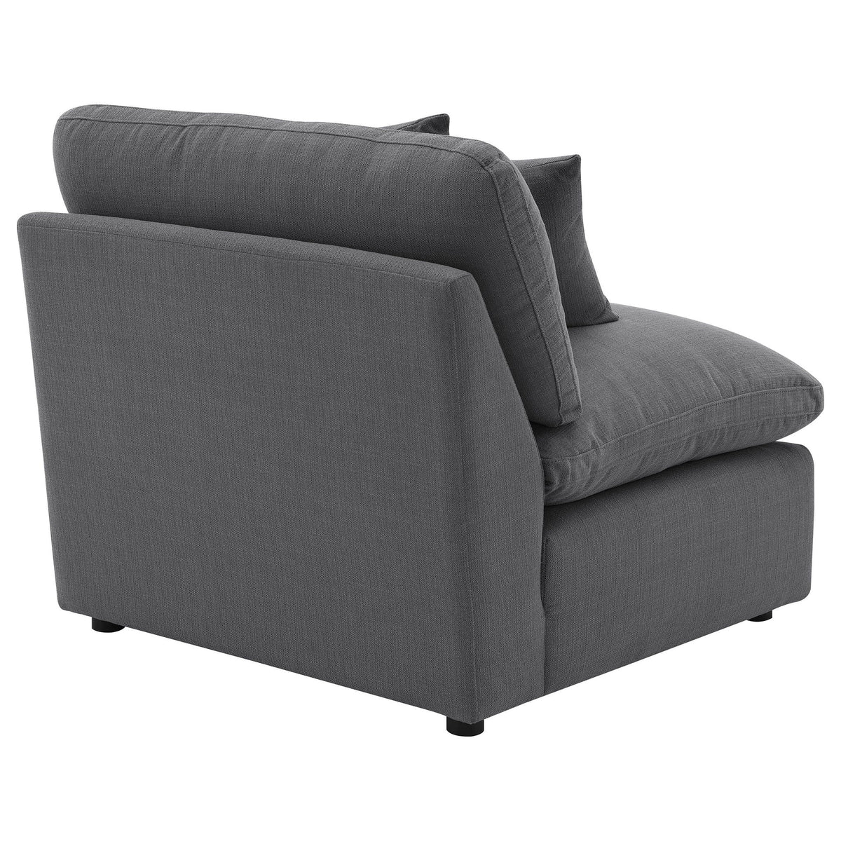 Hobson Upholstered Armless Chair Charcoal by Unique Piece Furniture