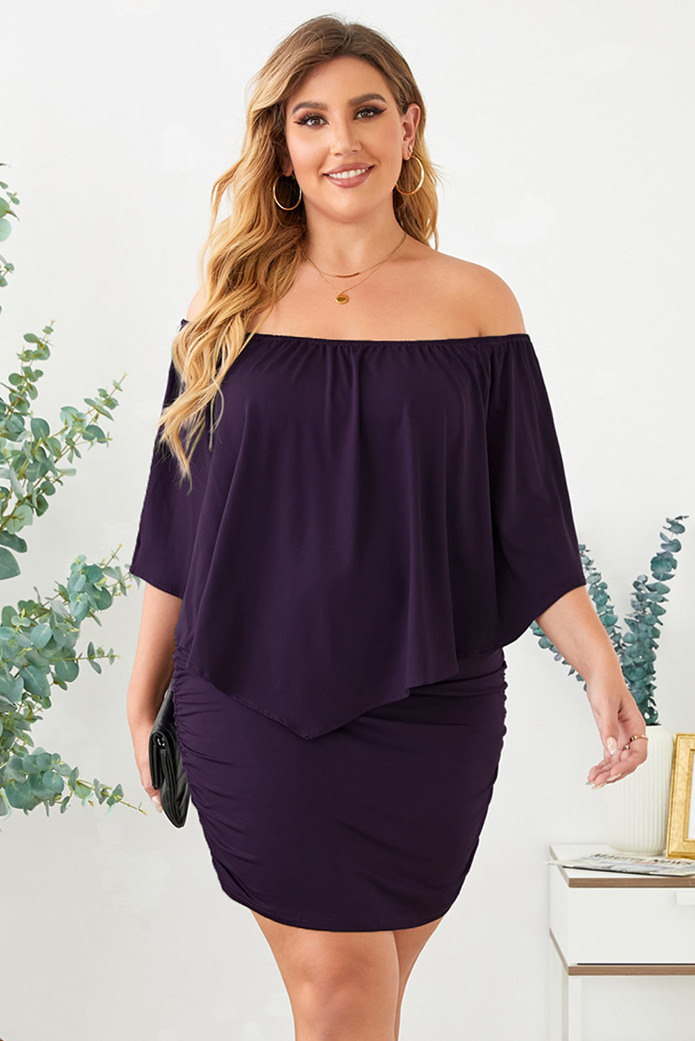 Plus size Dressing Layered Fiery Red Mini Poncho Dress by Wild and Free Boutique