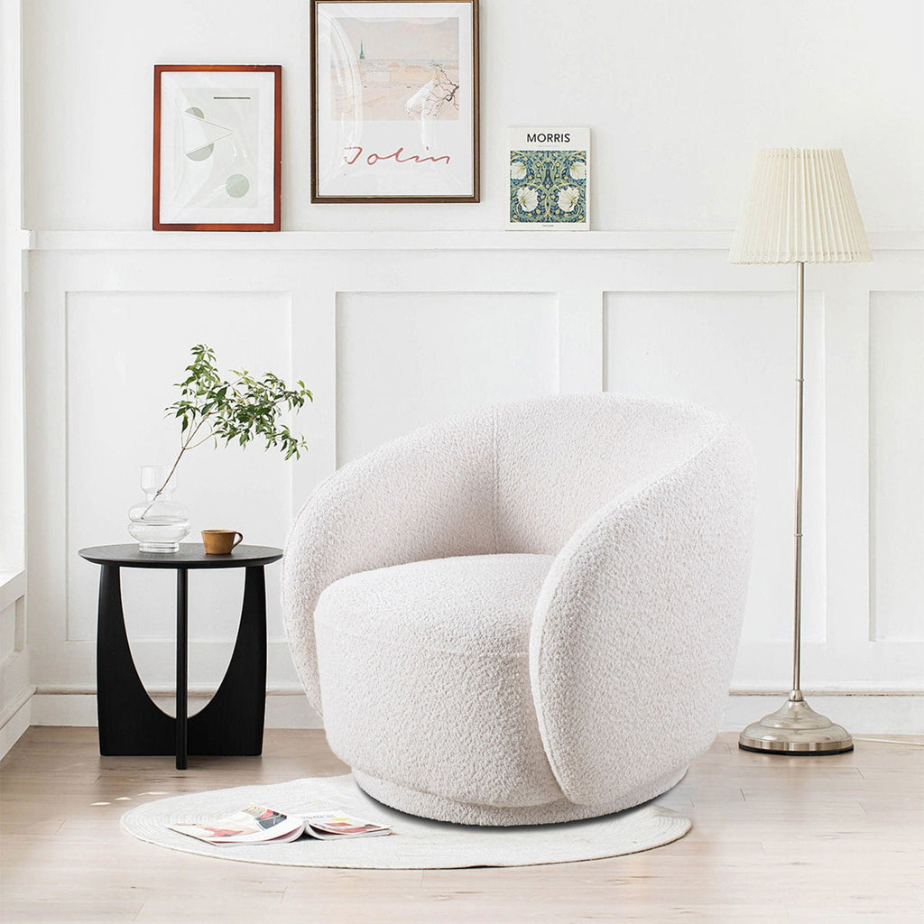 Swivel Accent Upholstered Barrel Chair by Unique Piece Furniture