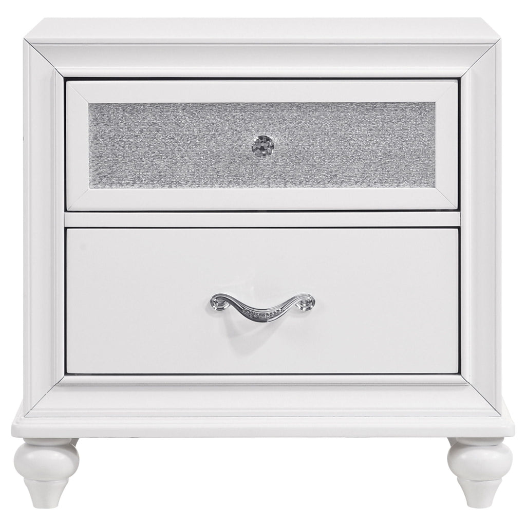Barzini 2-drawer Nightstand White by Unique Piece Furniture