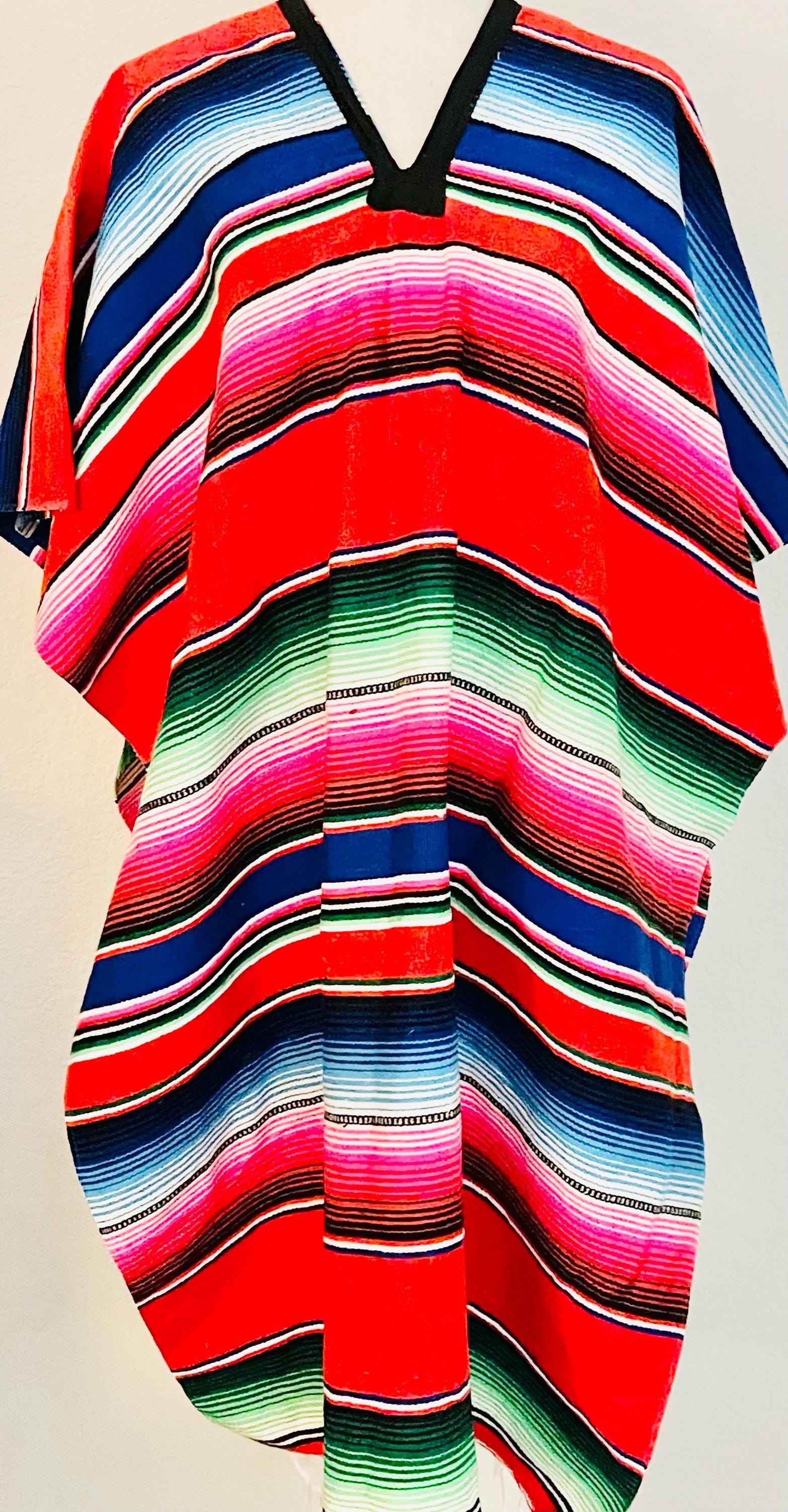 Adult Mexican Saltillo Poncho Sarape Poncho Sarape Saltillo Mexicano