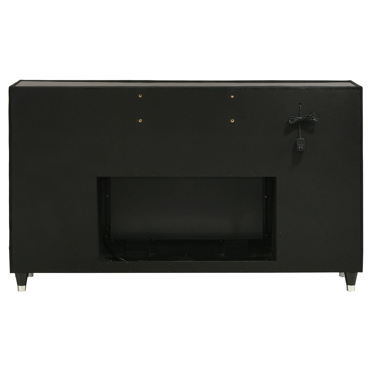Lorient 8-drawer LED Bedroom Flame Box Dresser Black by Unique Piece Furniture