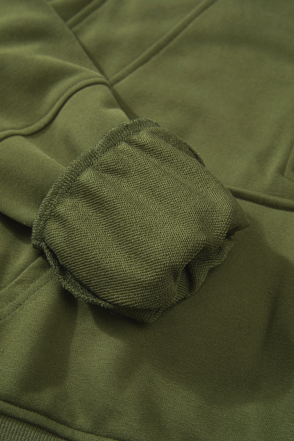 Smoke Green Quarter Zip Stand Neck Kangaroo Pocket Sweatshirt by Wild and Free Boutique