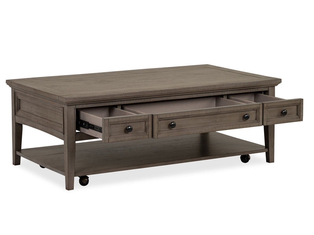 Paxton Place - Rectangular Cocktail Table With Casters - Dovetail Gray by Unique Piece Furniture