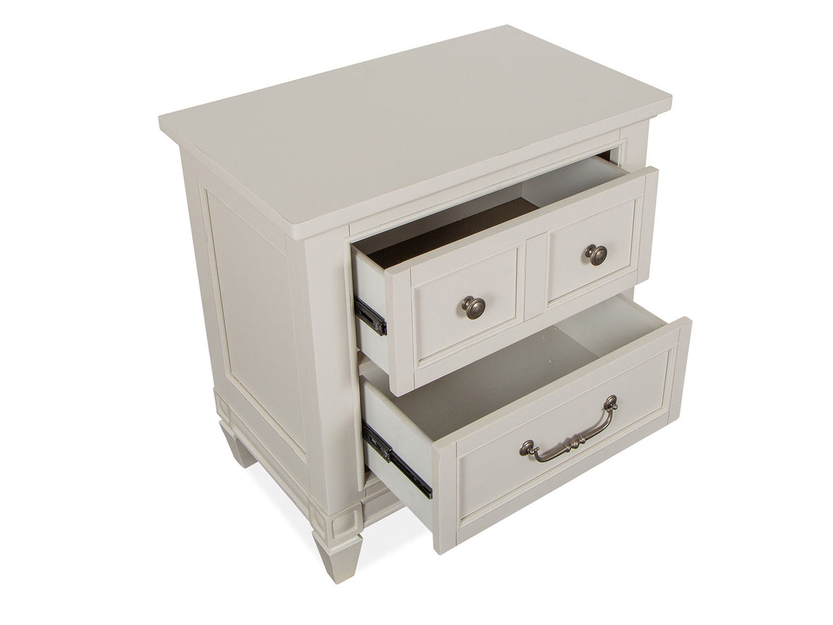 Willowbrook - Drawer Nightstand - Egg Shell White With Slight Rub Through by Unique Piece Furniture