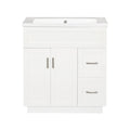 Bathroom Vanity With 2 Doors, 2 Drawers, Adjustable Shelf, Hidden Slides & Soft Close Hinges by Unique Piece Furniture