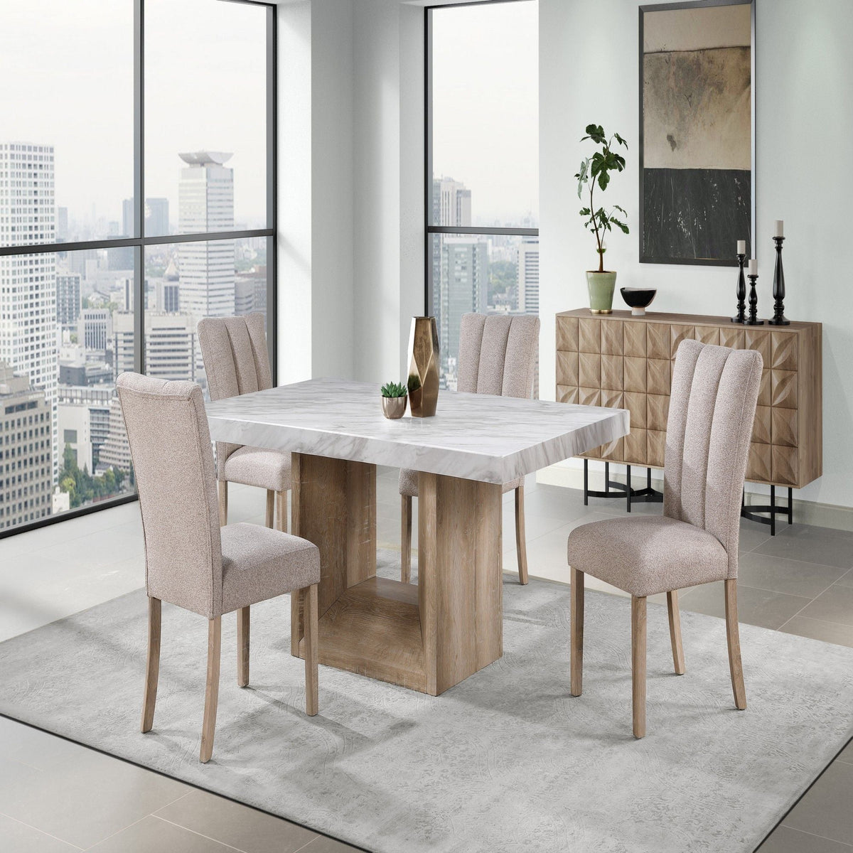 Stone - Dining Chair (Set of 2) - Beige by Unique Piece Furniture