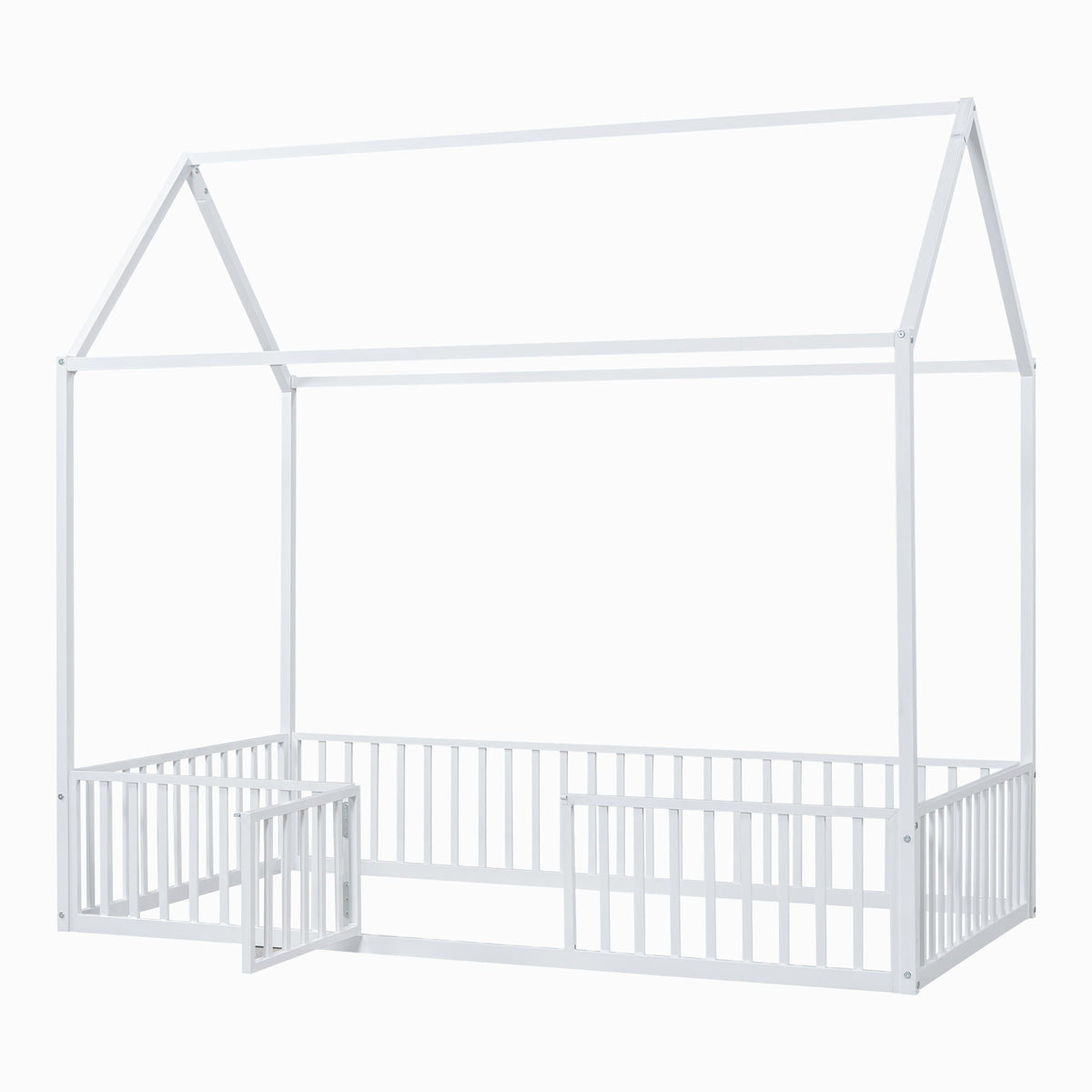 Metal House Bed With Fence And Door by Unique Piece Furniture