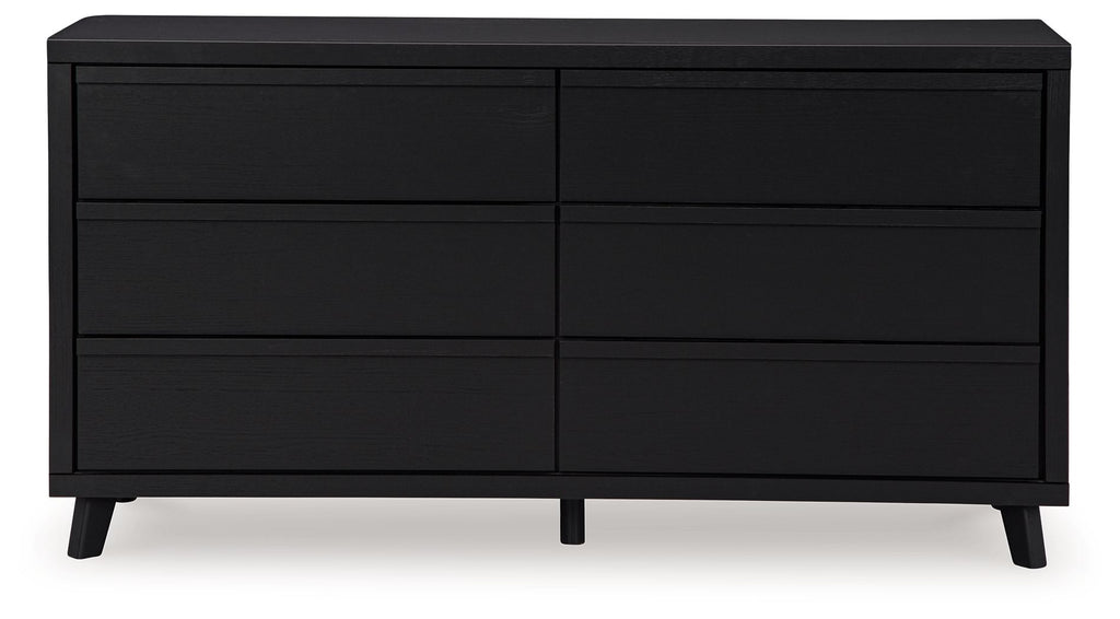 Danziar - Six Drawer Dresser - Black by Unique Piece Furniture