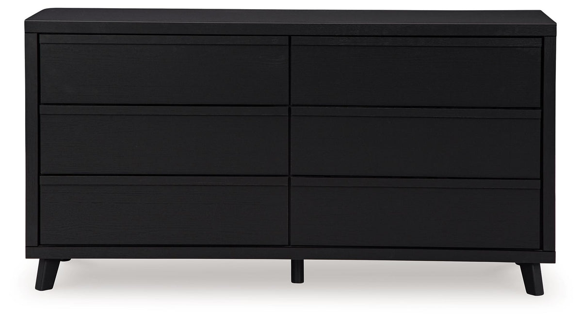 Danziar - Six Drawer Dresser - Black by Unique Piece Furniture