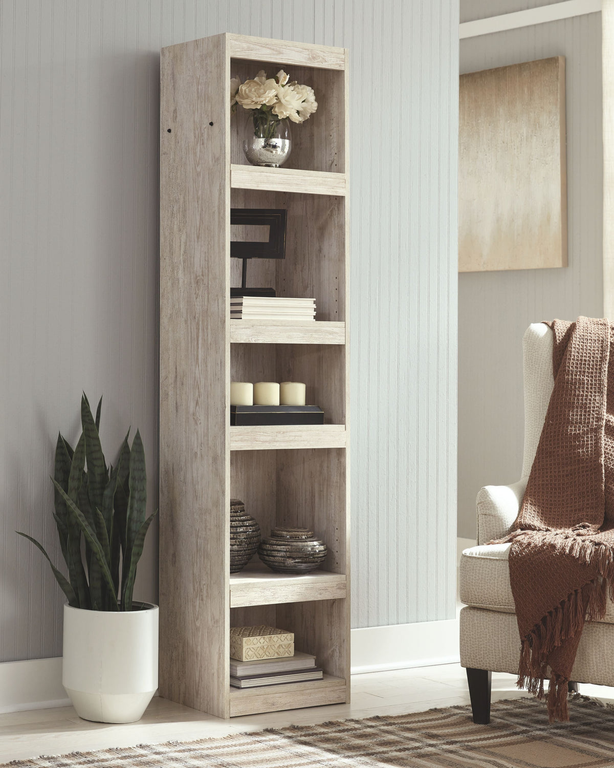 Willowton - Pier - 4 Shelves - Whitewash by Unique Piece Furniture