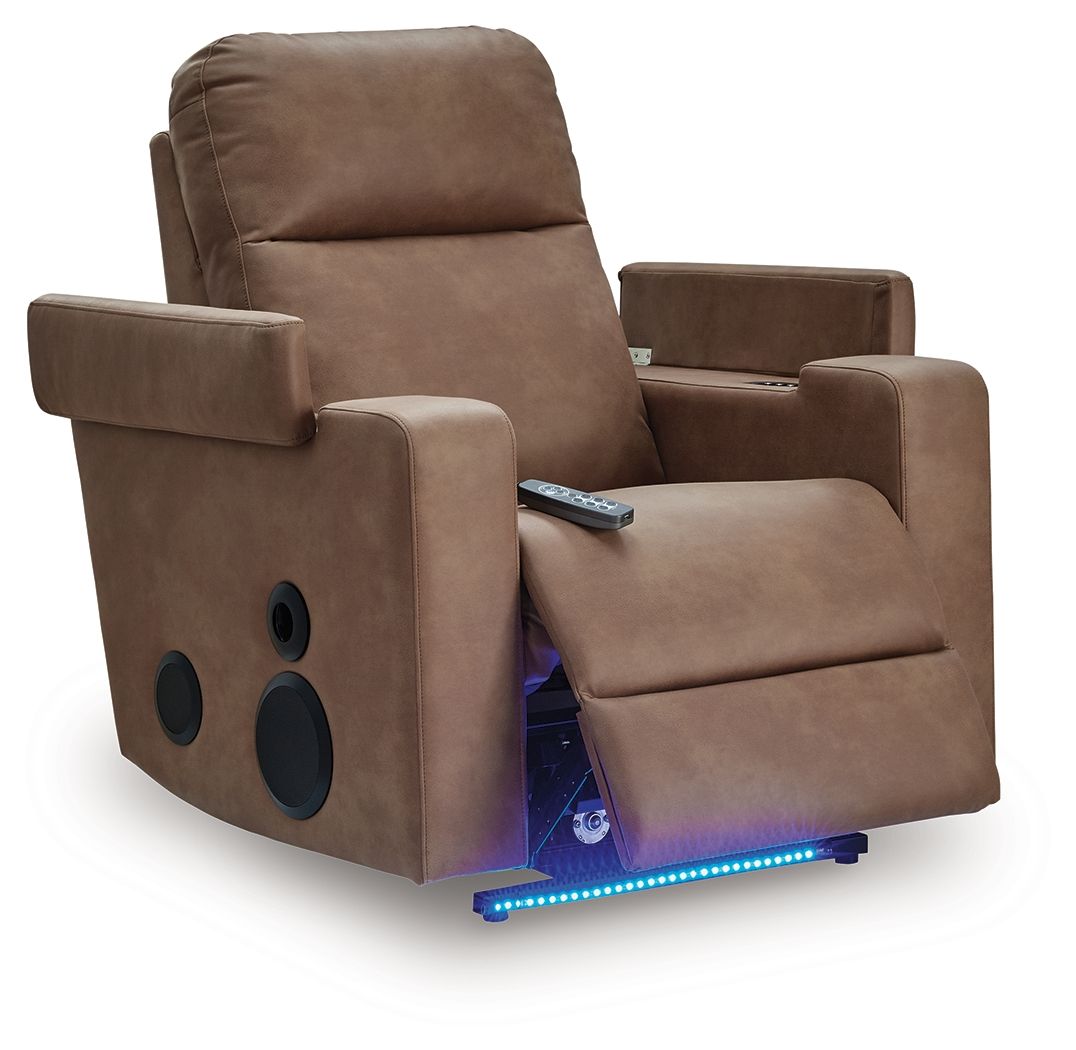 Lorrenton - Glider Power Recliner With Audio System - Caramel by Unique Piece Furniture