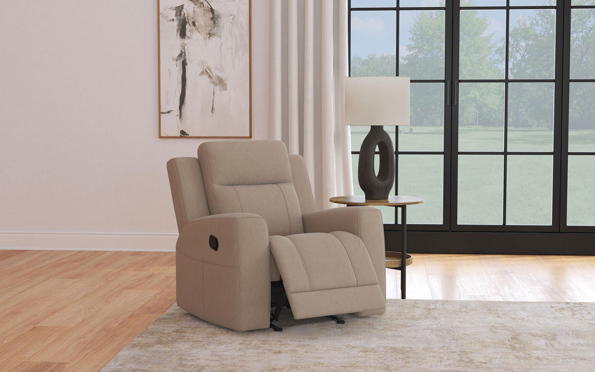 Brentwood Upholstered Recliner Chair Taupe by Unique Piece Furniture