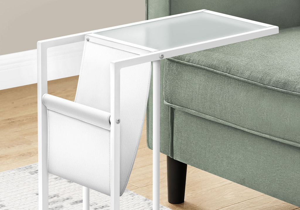 Accent Table, C - Shaped, Contemporary And Modern - White by Unique Piece Furniture