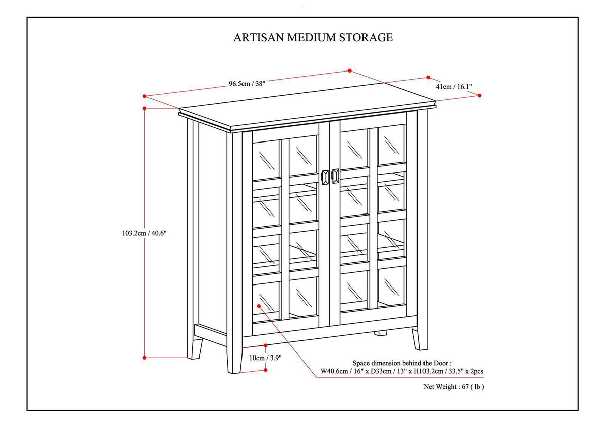 Artisan - Handcrafted Medium Storage Cabinet by Unique Piece Furniture