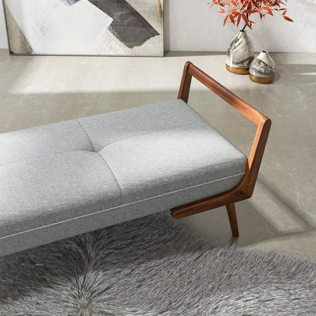 Cora - Bench - Gray by Unique Piece Furniture