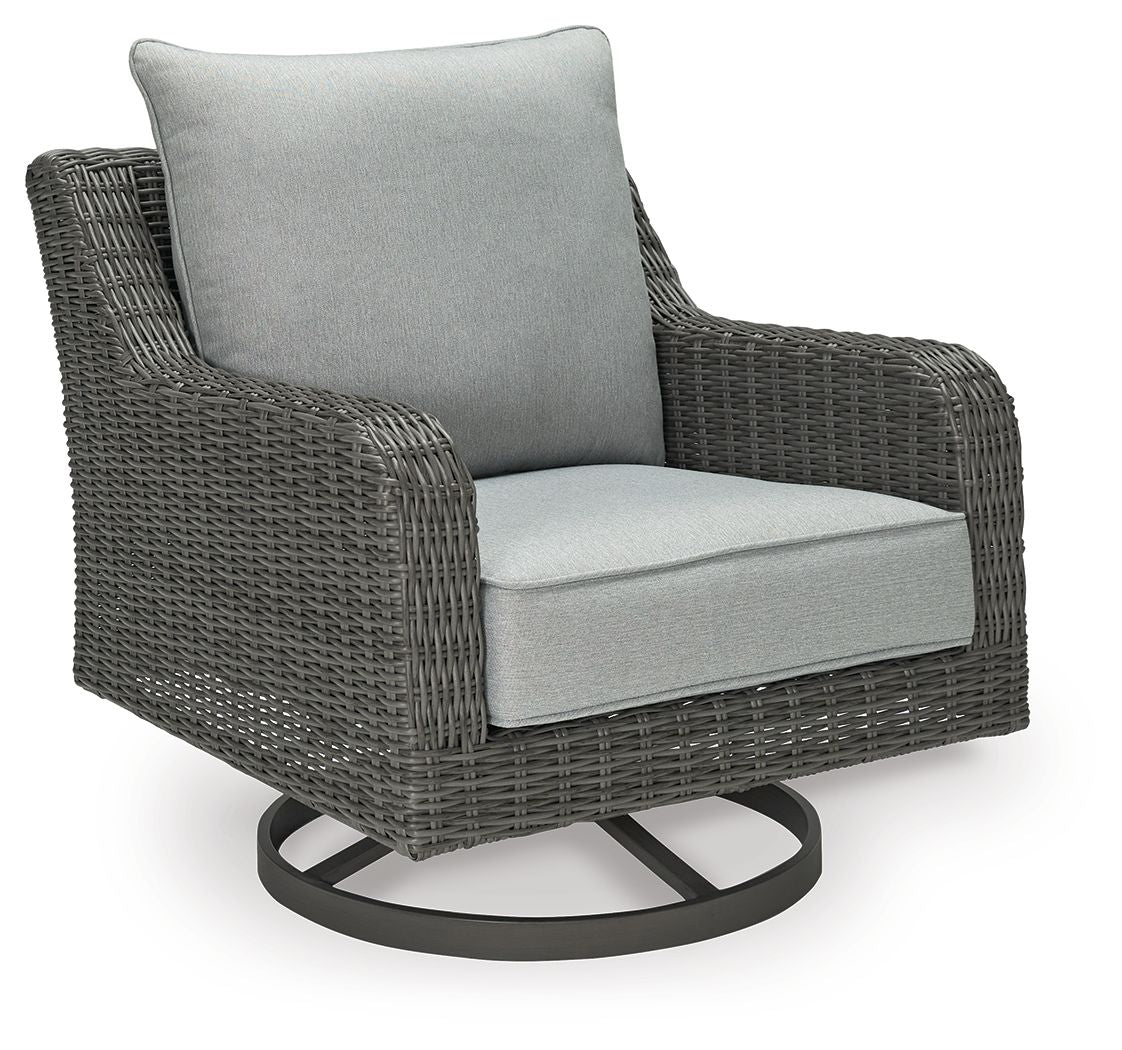 Elite Park - Swivel Lounge w/ Cushion - Gray by Unique Piece Furniture