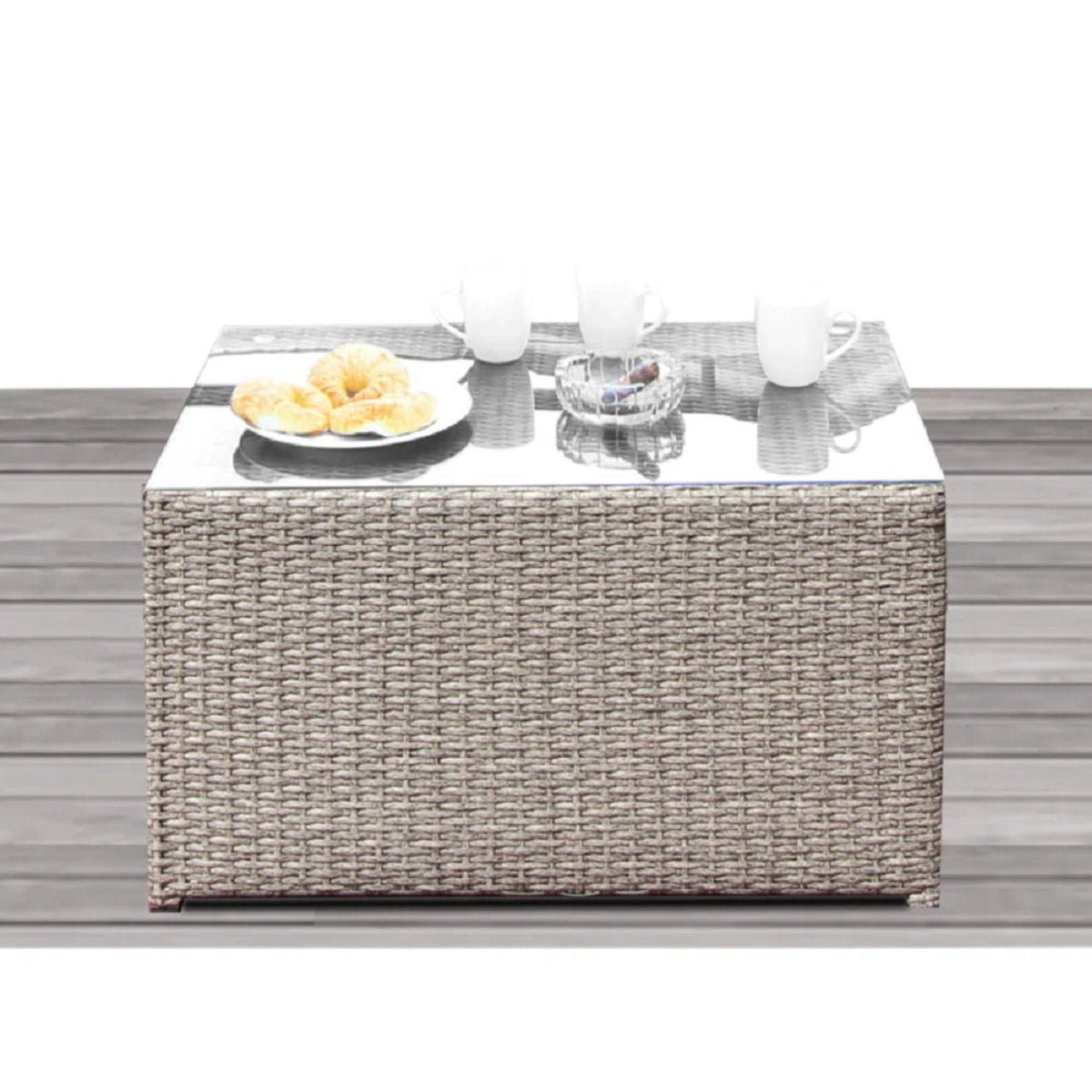 Comfortable Modern Patio Rattan Sectional Set With Cushions by Unique Piece Furniture