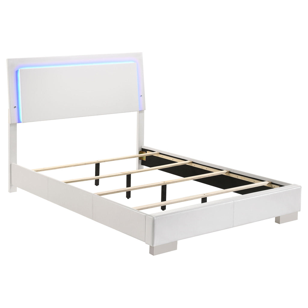 Felicity 5-piece Full Bedroom Set White High Gloss by Unique Piece Furniture