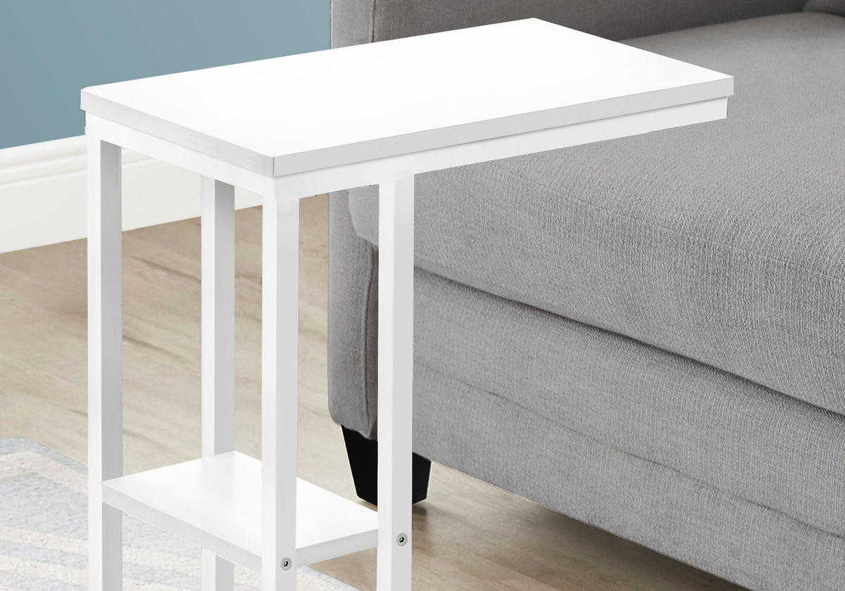 Accent Table, C - Shaped, Marble Look Contemporary & Modern Convenient Design by Unique Piece Furniture