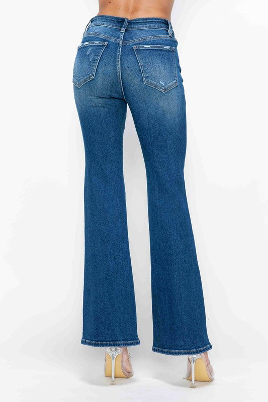 bytos Full Size High Rise Bootcut Jeans with Pockets by Wild and Free Boutique