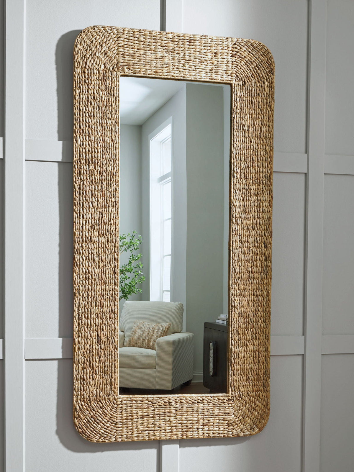 Norigan - Floor Mirror - Natural by Unique Piece Furniture