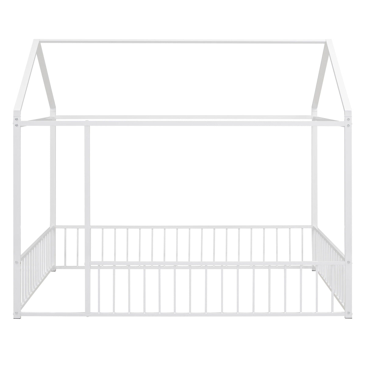 Metal Bed House Bed Frame With Fence by Unique Piece Furniture